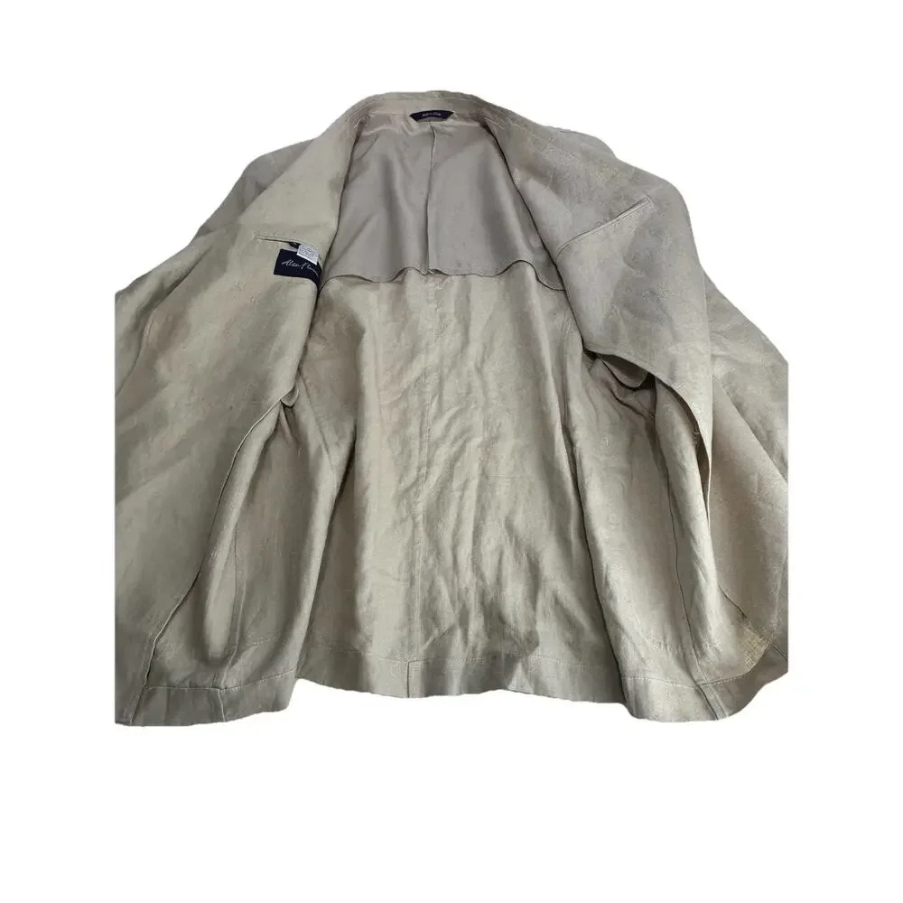 alan flusser 100% linen thomas flax blazer mens size M